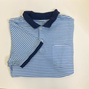 Gap men’s striped short sleeve front pocket polo